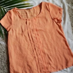 Orange forcast short sleeves top